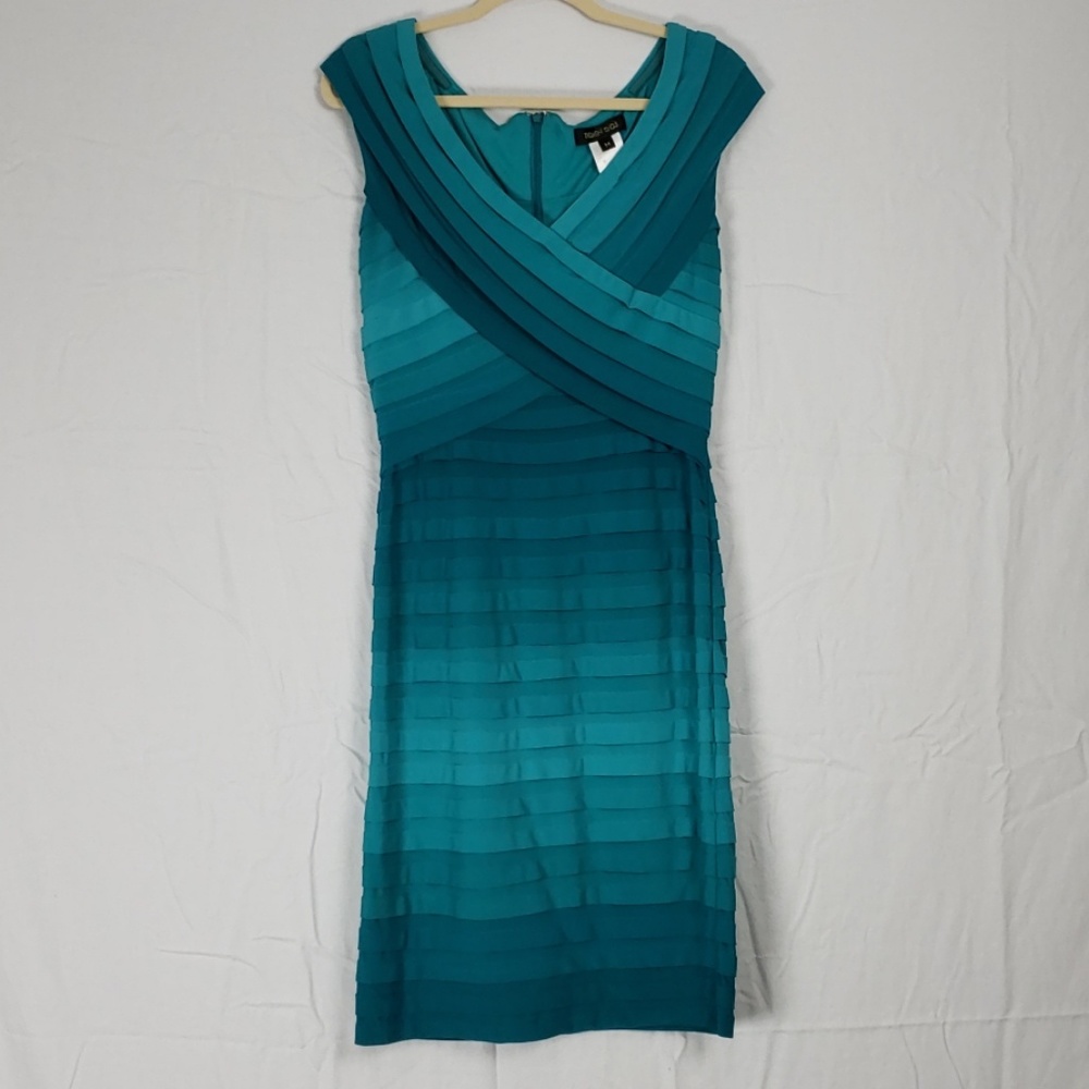Tadashi Shoji Pintuck Ombre Dress